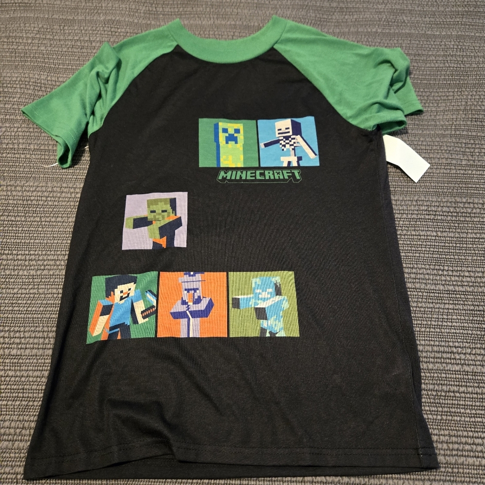 🎯 Minecraft pajama shirt size large 12/14